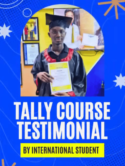 Student Name: Mama dou | Course: Tally Prime Course | Designation: Tally Accountant | Student Review: The Tally Prime Course at DMG Institute helped me build practical accounting skills and prepared me confidently for my job as a Tally Accountant.