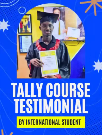 Student Name: Mama dou | Course: Tally Prime Course | Designation: Tally Accountant | Student Review: The Tally Prime Course at DMG Institute helped me build practical accounting skills and prepared me confidently for my job as a Tally Accountant.