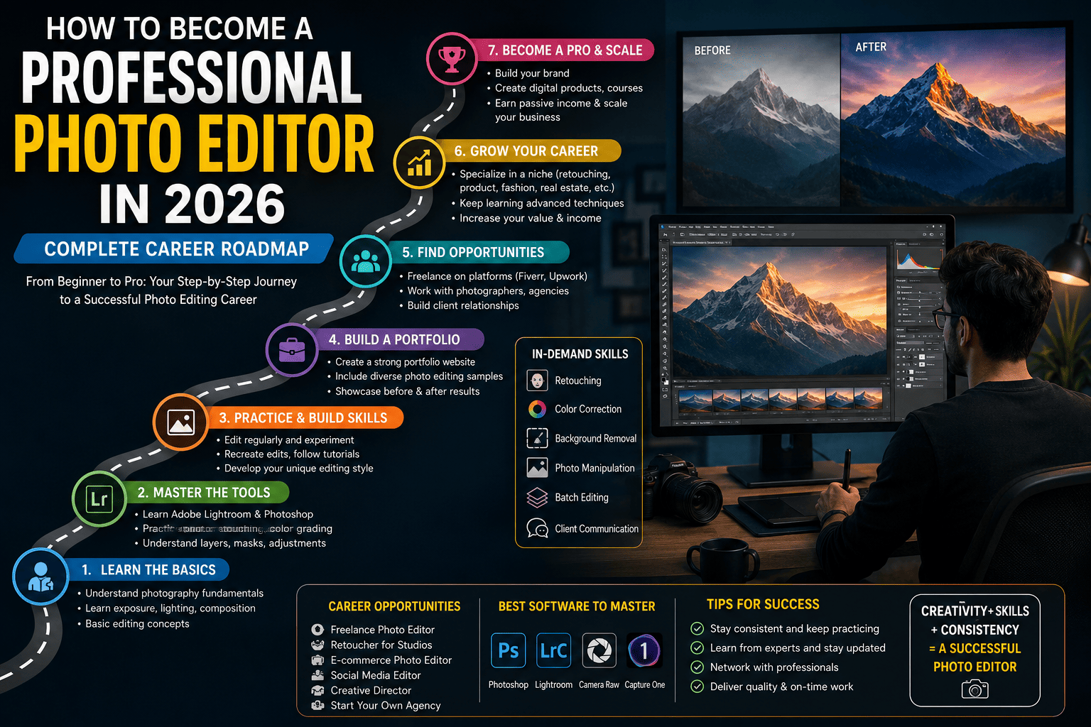 How to Become a Professional Photo Editor in 2026: Complete Career Roadmap