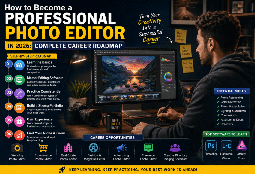 How to Become a Professional Photo Editor in 2026: Complete Career Roadmap