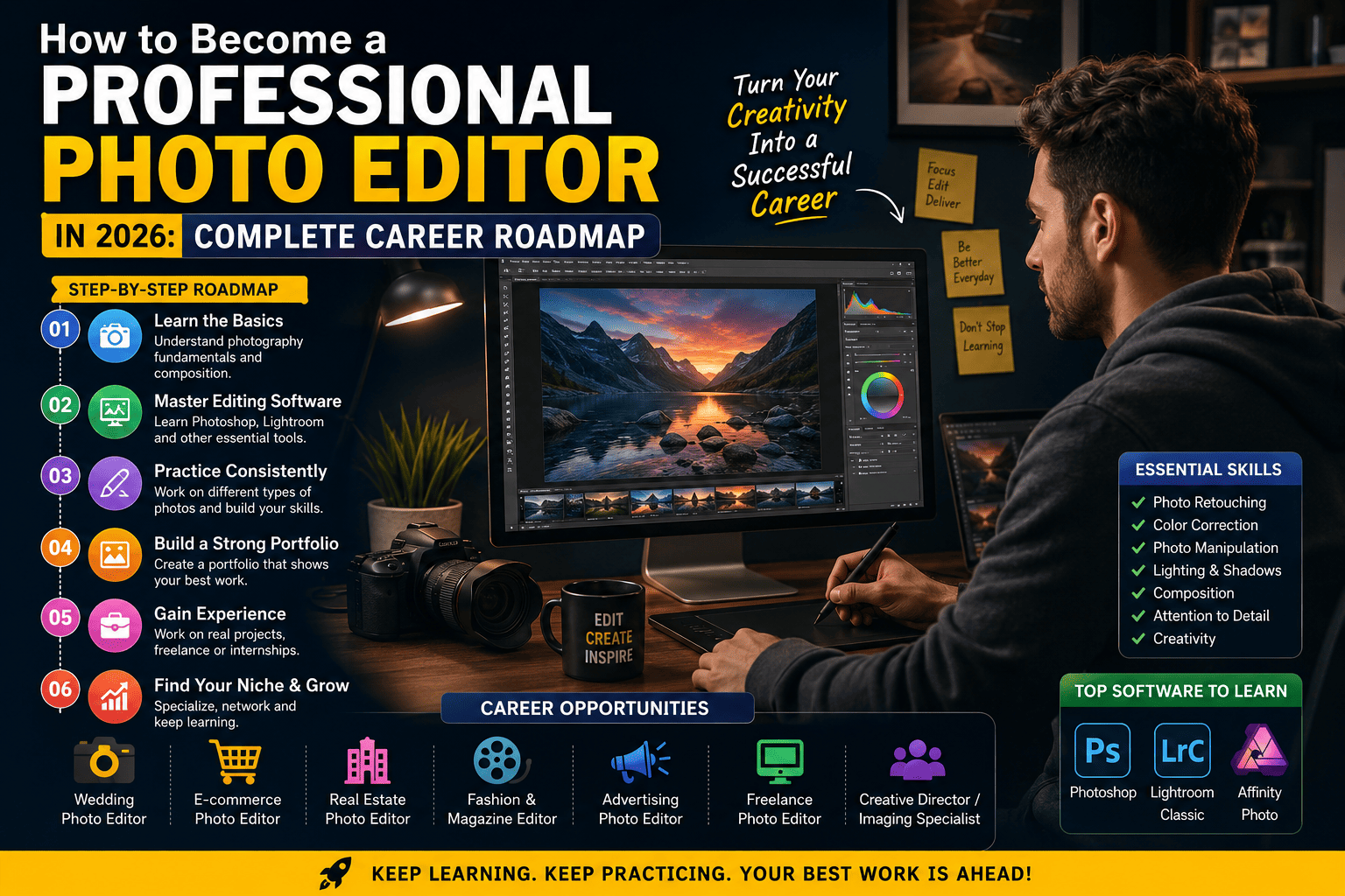 How to Become a Professional Photo Editor in 2026: Complete Career Roadmap