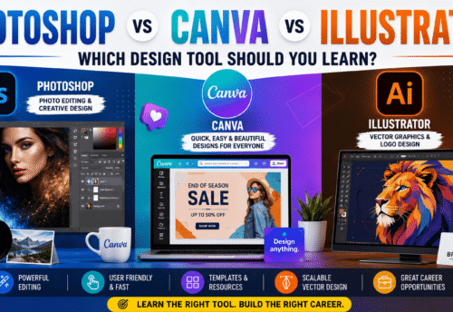 Photoshop vs Canva vs Illustrator: Which Design Tool Should You Learn in 2026?