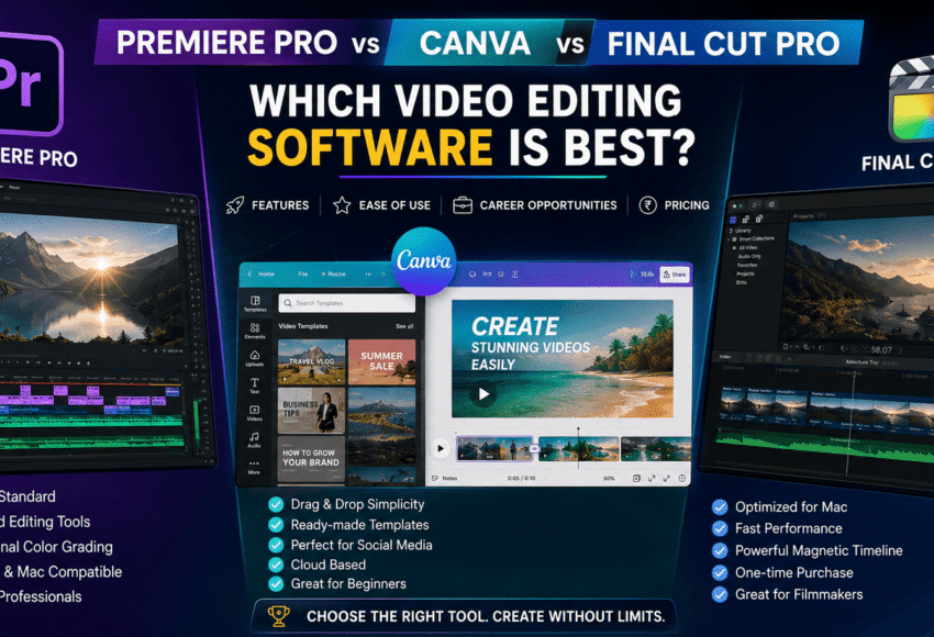 Premiere Pro vs Canva vs Final Cut Pro: Which Video Editing Software is Best in 2026?