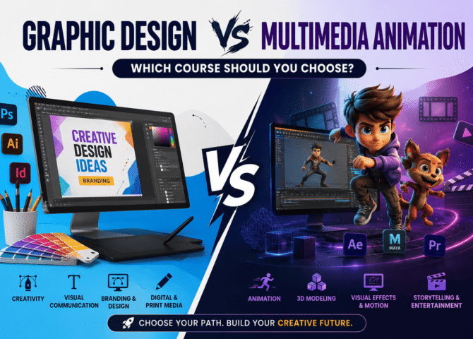 Graphic Design vs Multimedia Animation: Which Course Should You Choose in 2026?