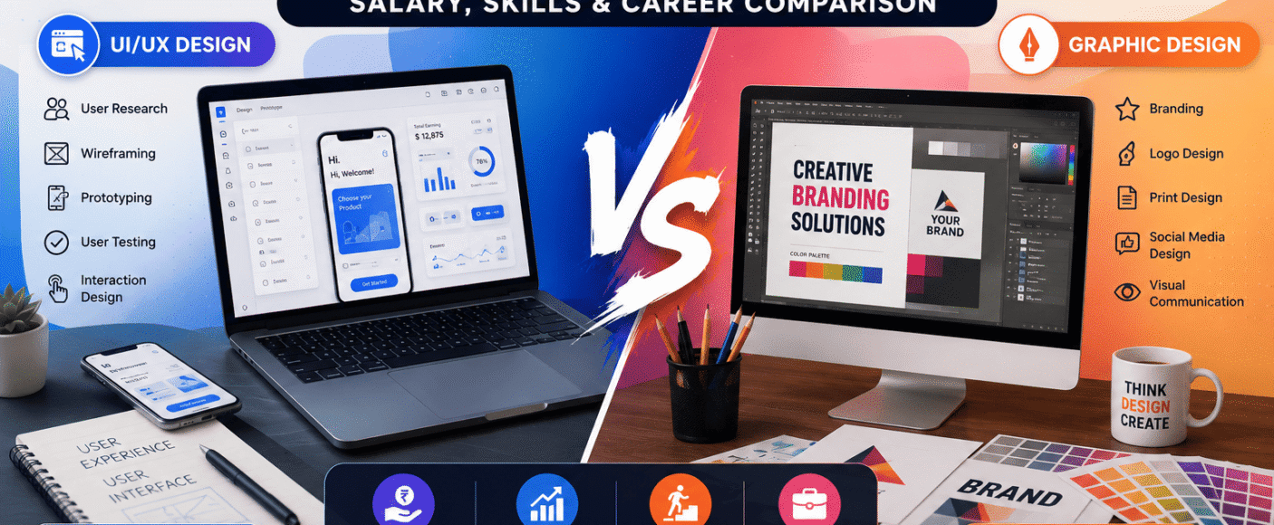 UI/UX Design vs Graphic Design: Salary, Skills & Career Comparison (2026 Guide)