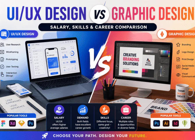 UI/UX Design vs Graphic Design: Salary, Skills & Career Comparison (2026 Guide)