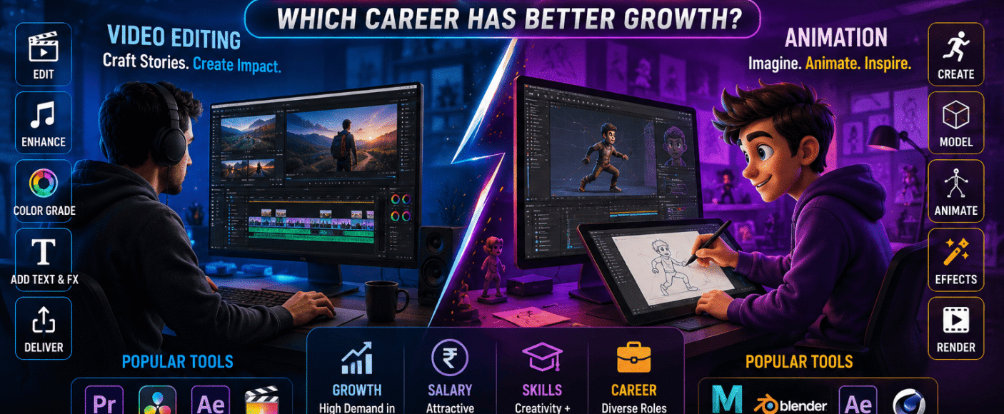 Video Editing vs Animation: Which Career Has Better Growth in 2026?