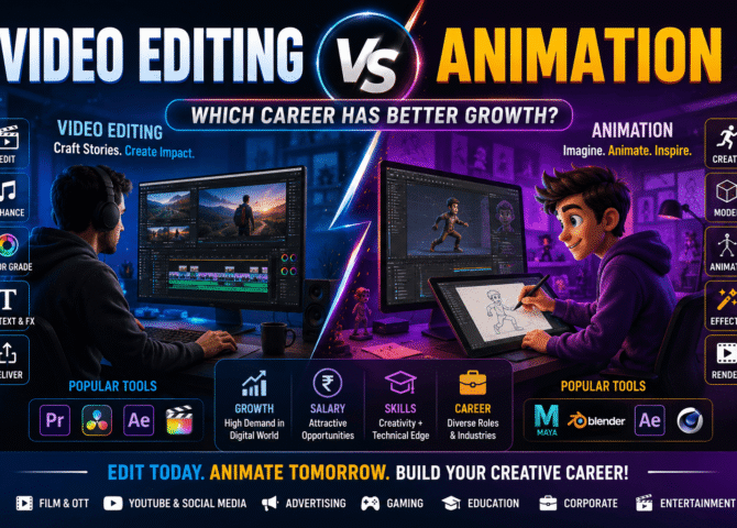 Video Editing vs Animation: Which Career Has Better Growth in 2026?