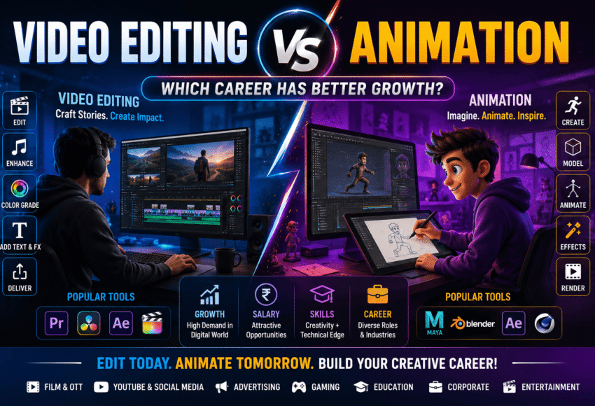 Video Editing vs Animation: Which Career Has Better Growth in 2026?