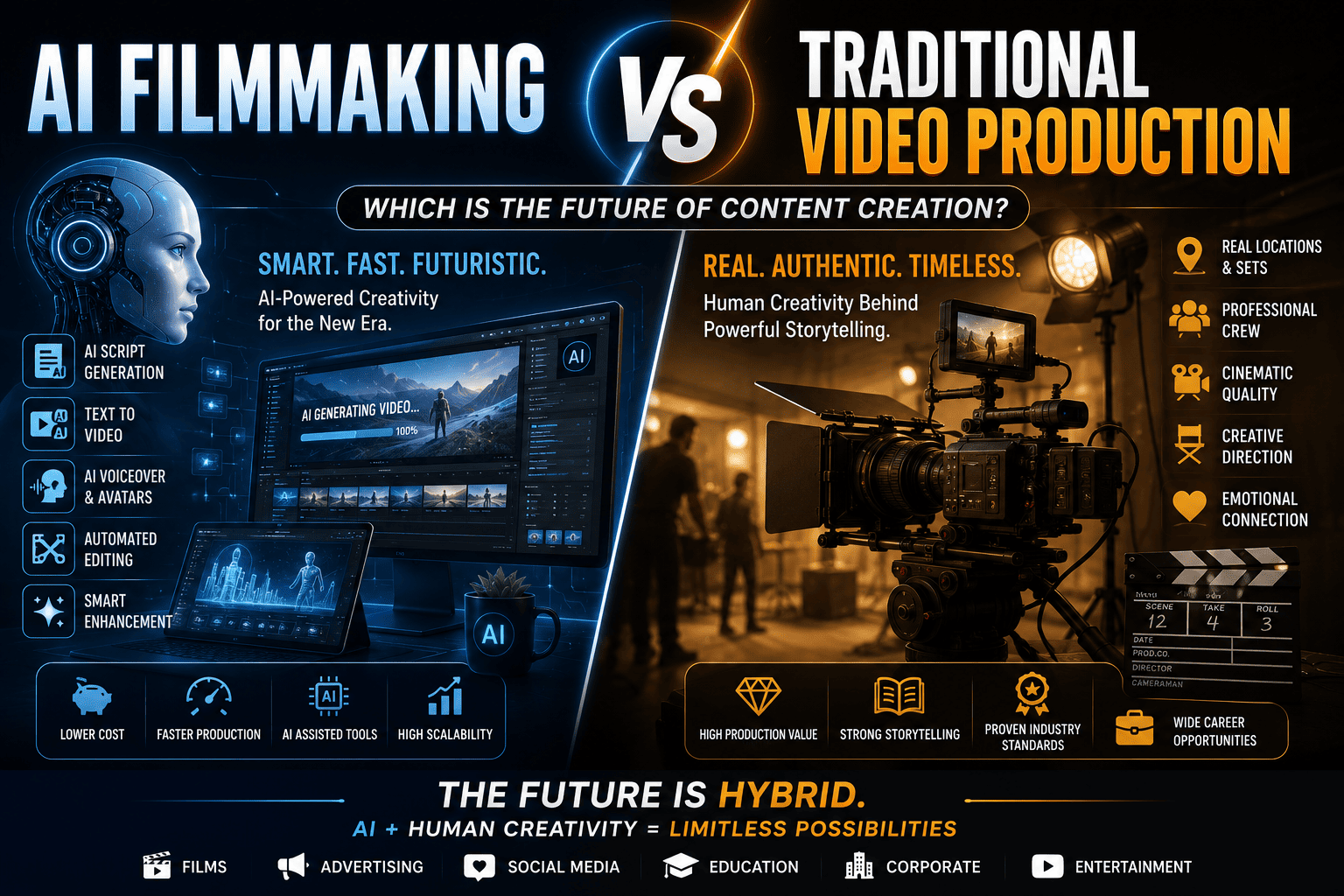 AI Filmmaking vs Traditional Video Production: Which is the Future of Content Creation?