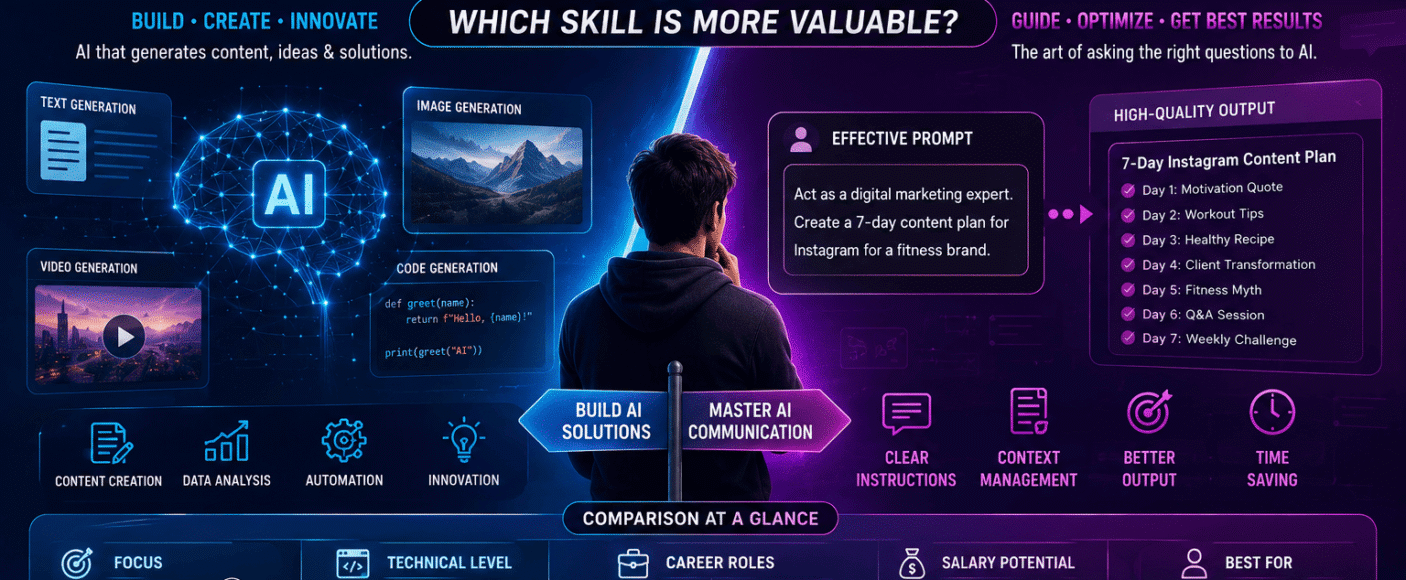 Generative AI vs Prompt Engineering: Which Skill is More Valuable in 2026?