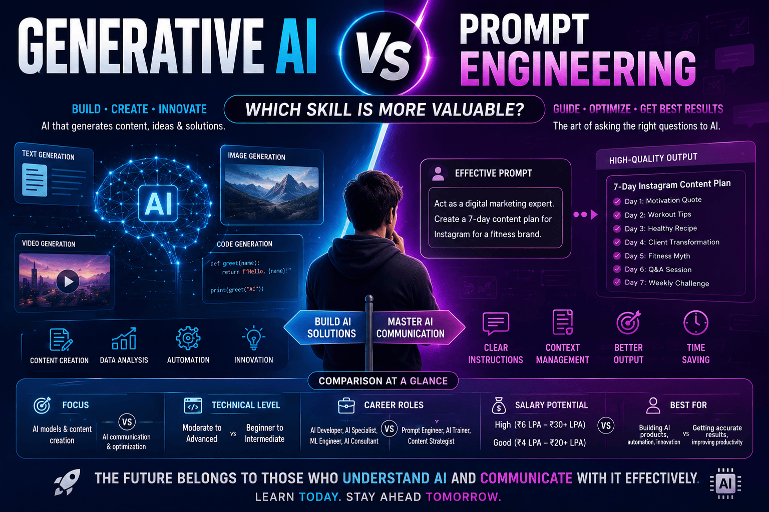 Generative AI vs Prompt Engineering: Which Skill is More Valuable in 2026?