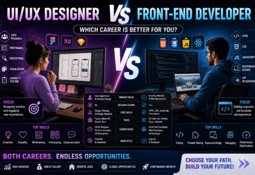 UI/UX Designer vs Front-End Developer: Which Career is Better in 2026?