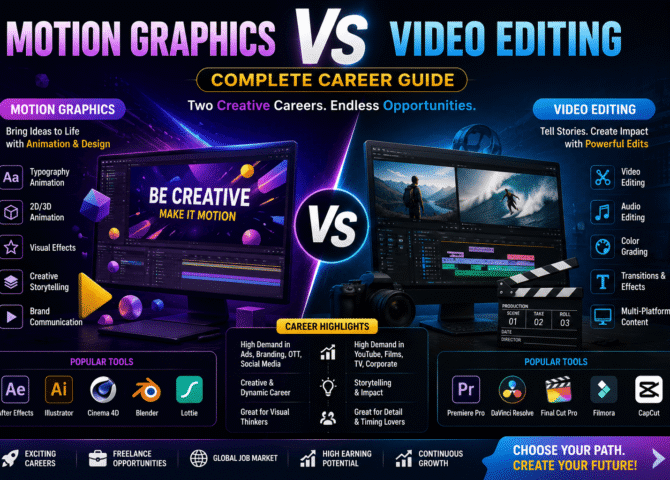 Motion Graphics vs Video Editing: Complete Career Guide (2026)