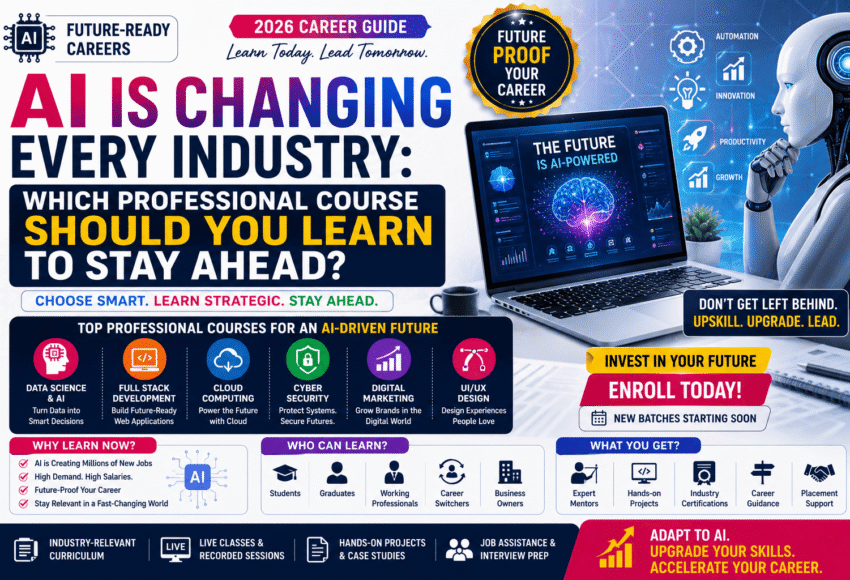 AI Is Changing Every Industry: Which Professional Course Should You Learn to Stay Ahead? (2026 Career Guide)