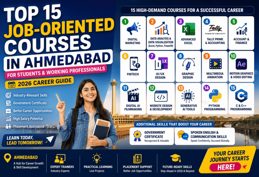 Top 15 Job-Oriented Courses in Ahmedabad for Students & Working Professionals (2026 Career Guide)