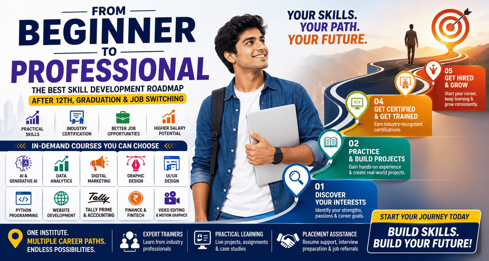 From Beginner to Professional: The Best Skill Development Roadmap After 12th, Graduation & Job Switching (2026 Guide)
