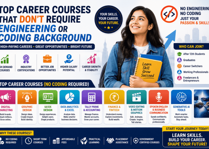 Top Career Courses That Don't Require Engineering or Coding Background in 2026 | Best Job-Oriented Courses