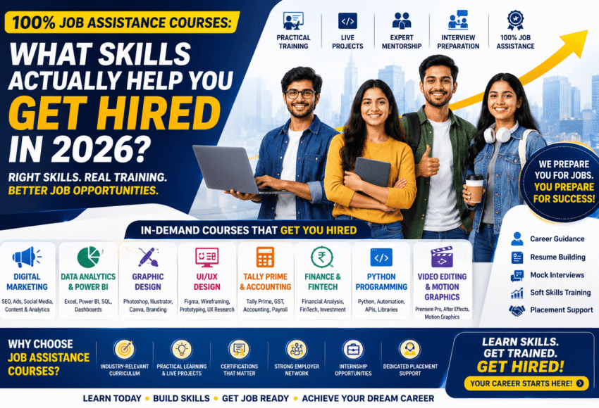 100% Job Assistance Courses: What Skills Actually Help You Get Hired in 2026? | Complete Career Guide