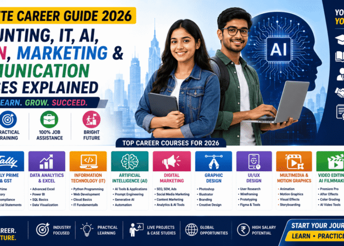 Complete Career Guide 2026: Accounting, IT, AI, Design, Marketing & Communication Courses Explained