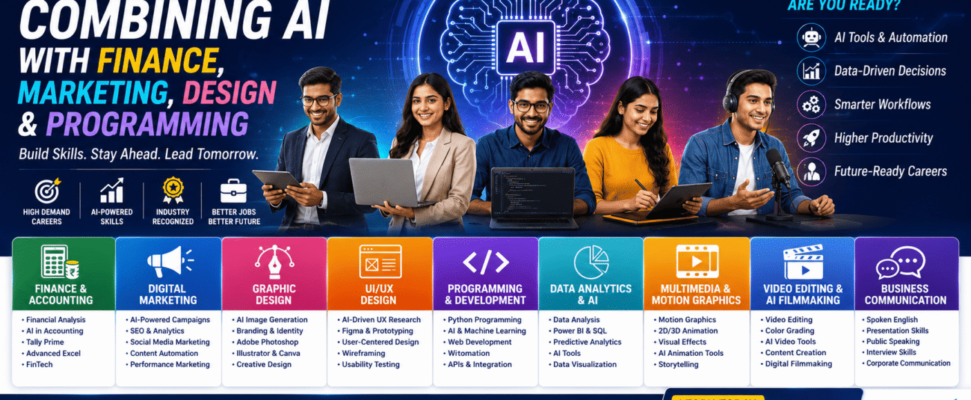 Future-Proof Careers in 2026: Combining AI with Finance, Marketing, Design & Programming