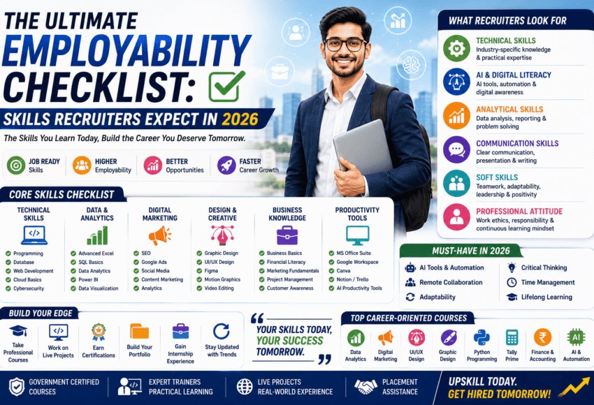 The Ultimate Employability Checklist: Skills Recruiters Expect in 2026 (Complete Career Guide)