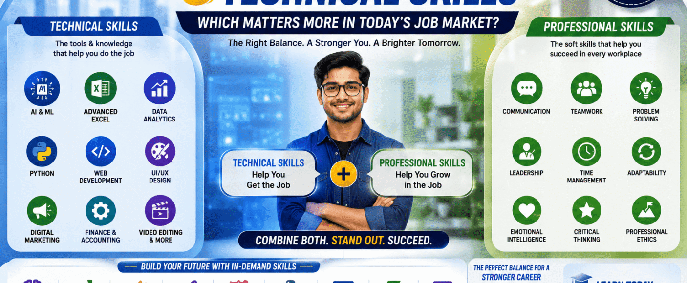 Professional Skills vs Technical Skills: Which Matters More in Today's Job Market? (2026 Career Guide)