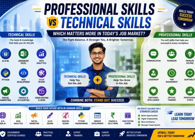 Professional Skills vs Technical Skills: Which Matters More in Today's Job Market? (2026 Career Guide)