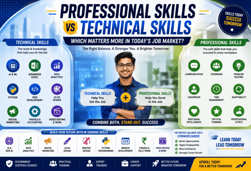 Professional Skills vs Technical Skills: Which Matters More in Today's Job Market? (2026 Career Guide)