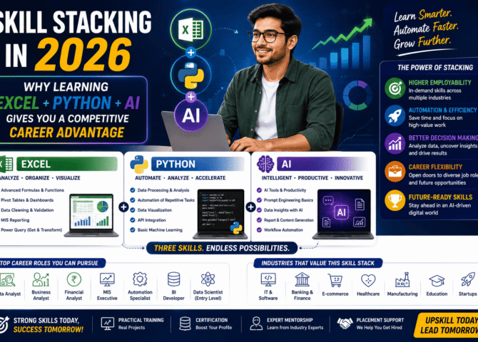 Skill Stacking in 2026: Why Learning Excel + Python + AI Gives You a Competitive Career Advantage