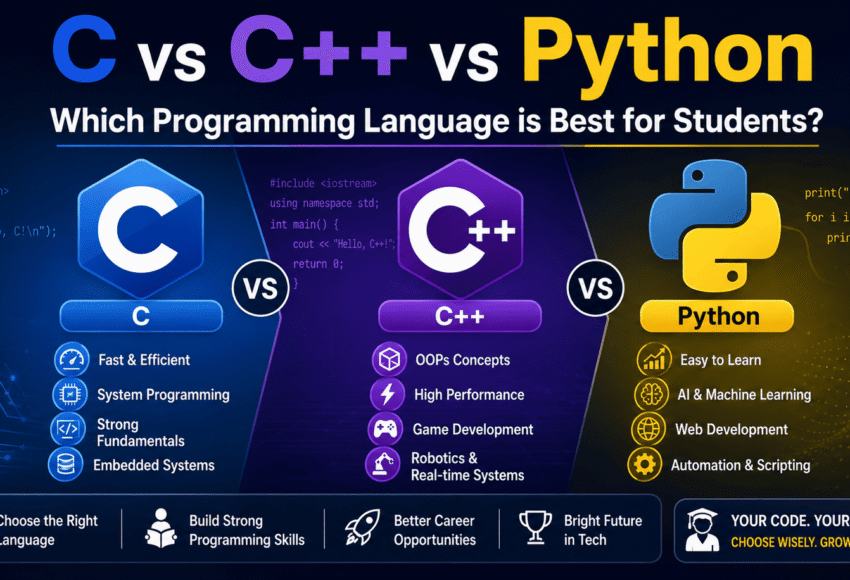 C vs C++ vs Python: Which Programming Language is Best for Students in 2026?