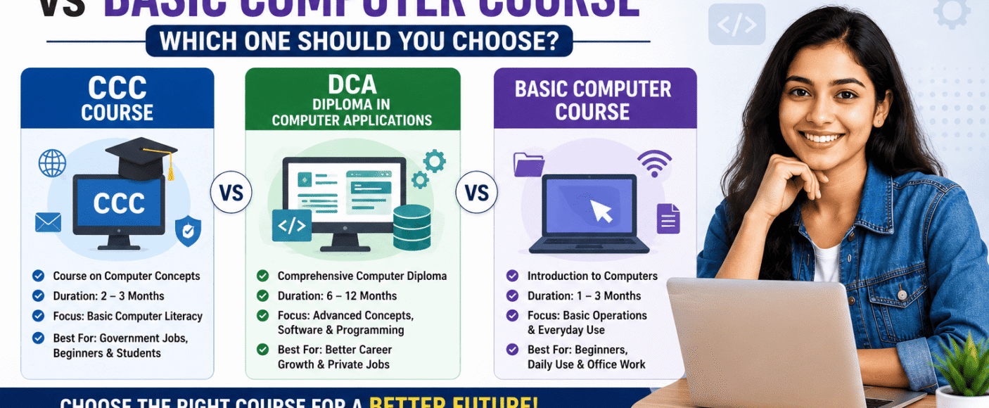 CCC Course vs DCA vs Basic Computer Course: Which One Should You Choose?