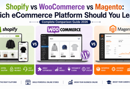 Shopify vs WooCommerce vs Magento: Which eCommerce Platform Should You Learn? (2026 Complete Comparison Guide)