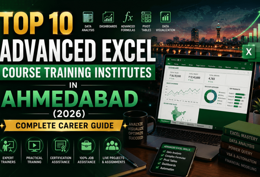 Top 10 Advanced Excel Course Training Institutes in Ahmedabad