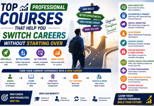 Top Professional Courses That Help You Switch Careers Without Starting Over (2026 Career Guide)