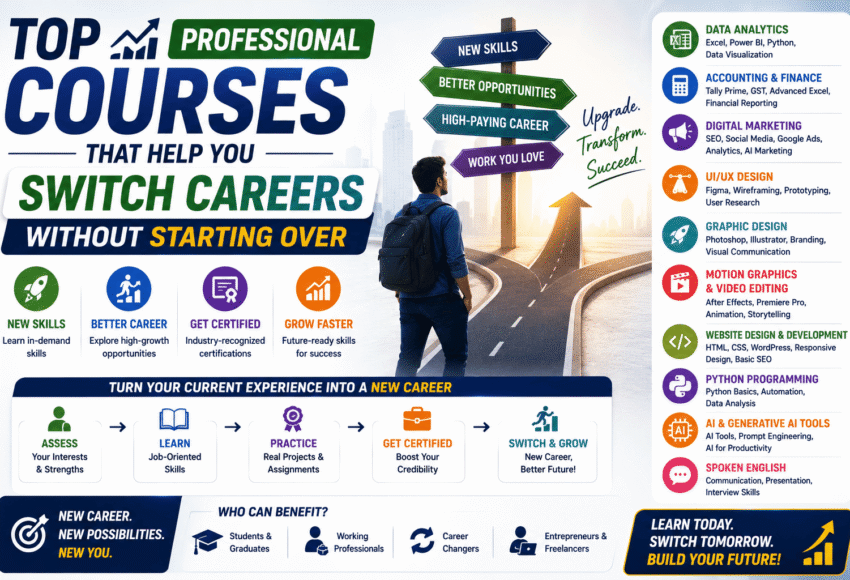 Top Professional Courses That Help You Switch Careers Without Starting Over (2026 Career Guide)