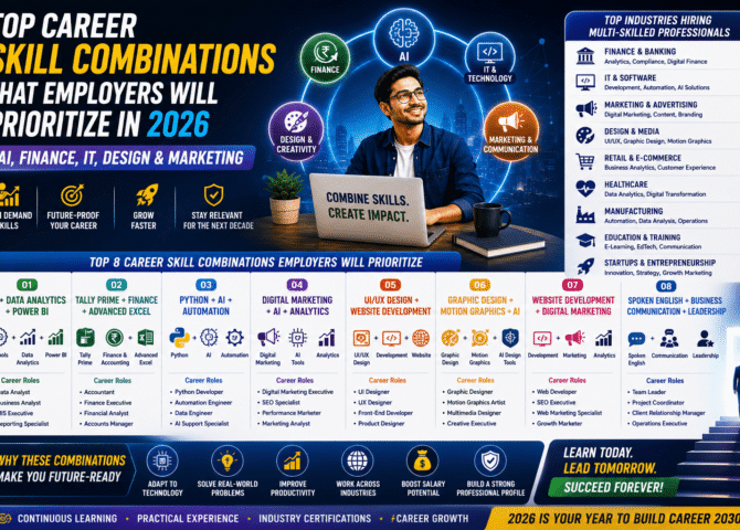 Top Career Skill Combinations That Employers Will Prioritize in 2026: AI, Finance, IT, Design & Marketing