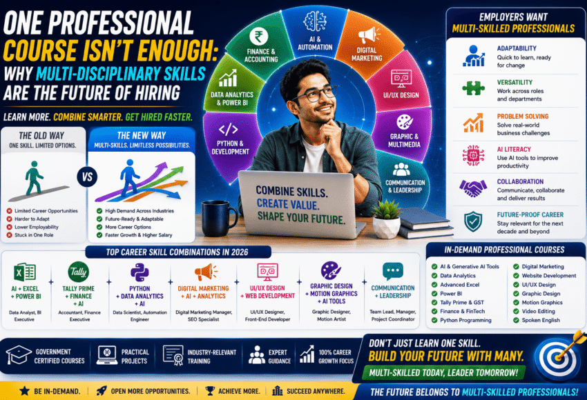 One Professional Course Isn't Enough: Why Multi-Disciplinary Skills Are the Future of Hiring (2026 Career Guide)