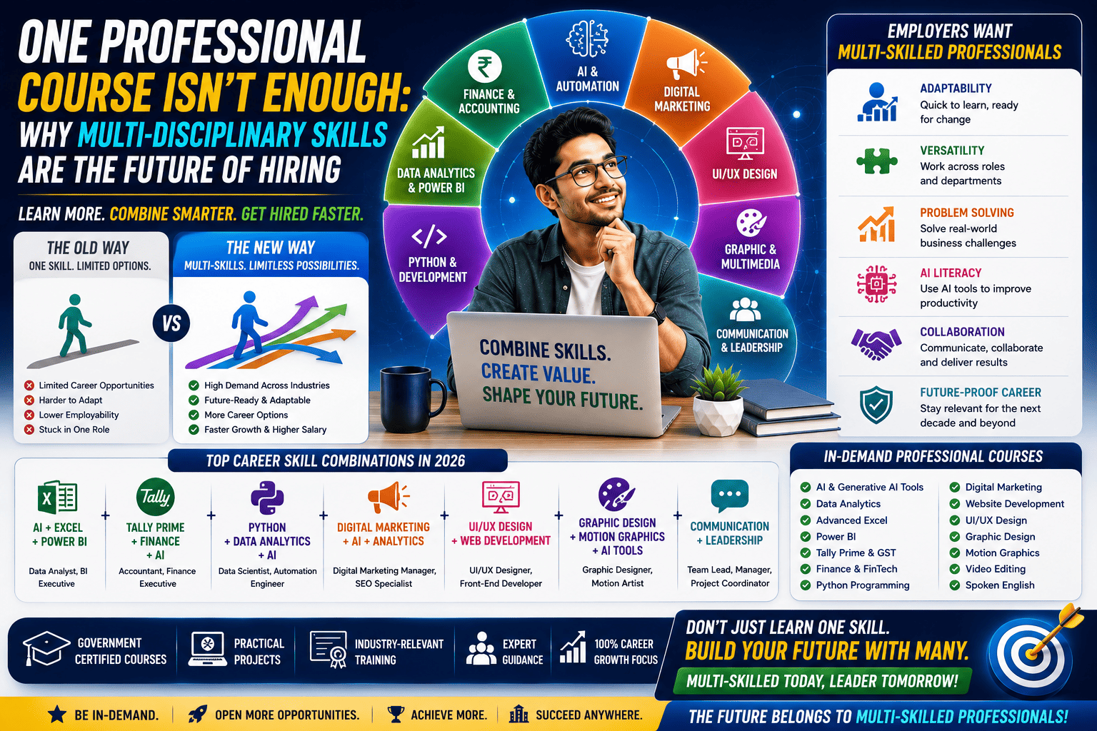 One Professional Course Isn't Enough: Why Multi-Disciplinary Skills Are the Future of Hiring (2026 Career Guide)