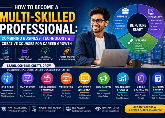 How to Become a Multi-Skilled Professional in Ahmedabad | Best Business, Technology & Creative Courses (2026 Guide)