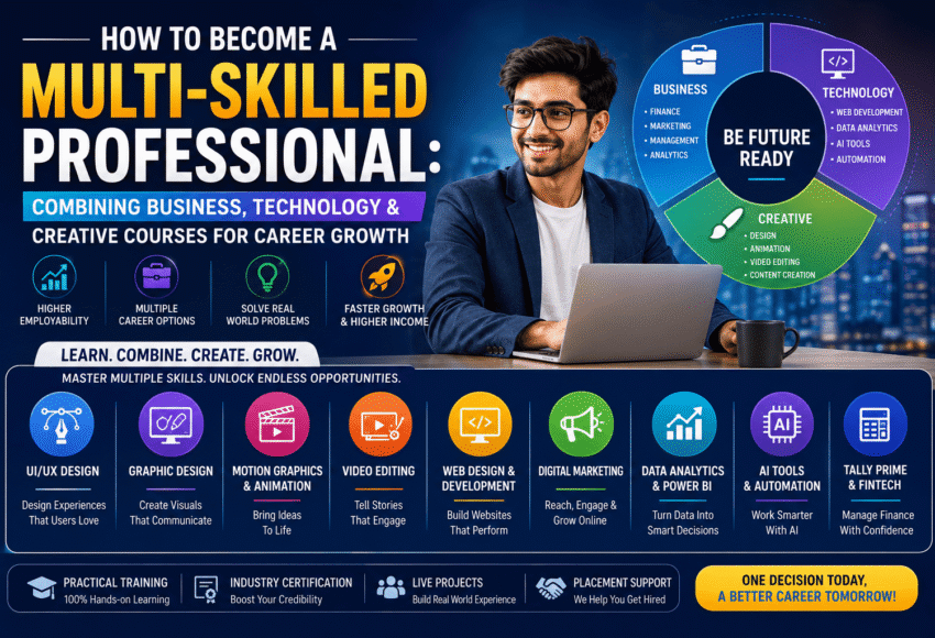 How to Become a Multi-Skilled Professional in Ahmedabad | Best Business, Technology & Creative Courses (2026 Guide)