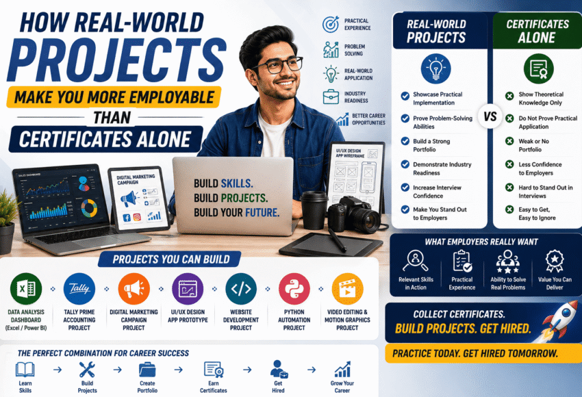 How Real-World Projects Make You More Employable Than Certificates Alone (2026 Career Guide)