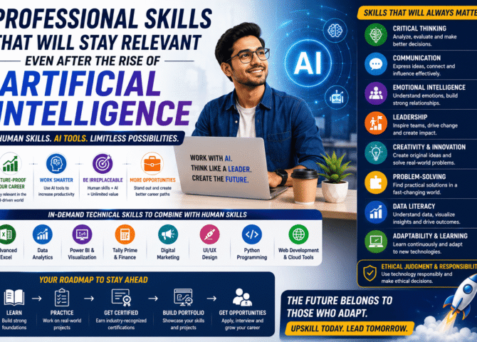 Professional Skills That Will Stay Relevant Even After the Rise of Artificial Intelligence (2026 Career Guide)