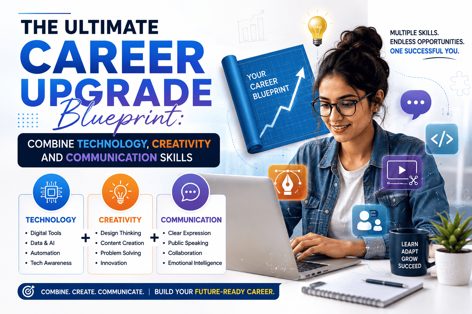 The Ultimate Career Upgrade Blueprint: Combine Technology, Creativity & Communication Skills (2026 Guide)