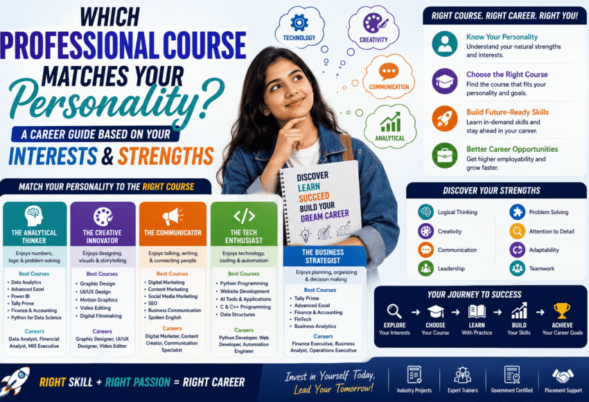Which Professional Course Matches Your Personality? A Career Guide Based on Your Interests and Strengths (2026 Guide)