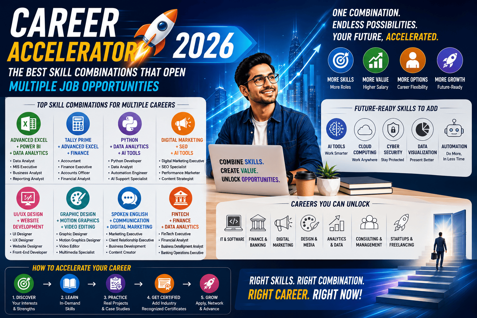 Career Accelerator 2026: The Best Skill Combinations That Open Multiple Job Opportunities