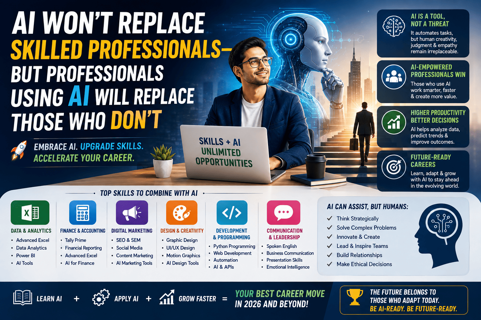 AI Won't Replace Skilled Professionals—But Professionals Using AI Will Replace Those Who Don't (2026 Career Guide)