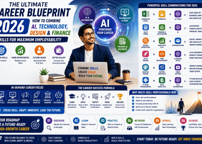 The Ultimate Career Blueprint 2026: How to Combine AI, Technology, Design & Finance Skills for Maximum Employability
