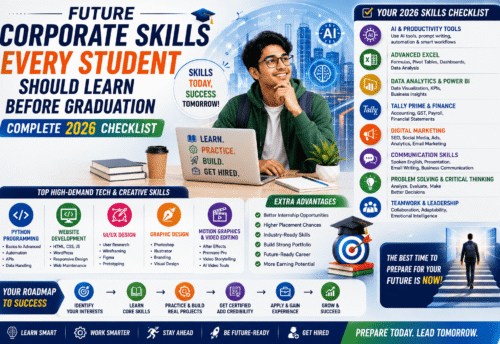 Future Corporate Skills Every Student Should Learn Before Graduation (Complete 2026 Checklist)