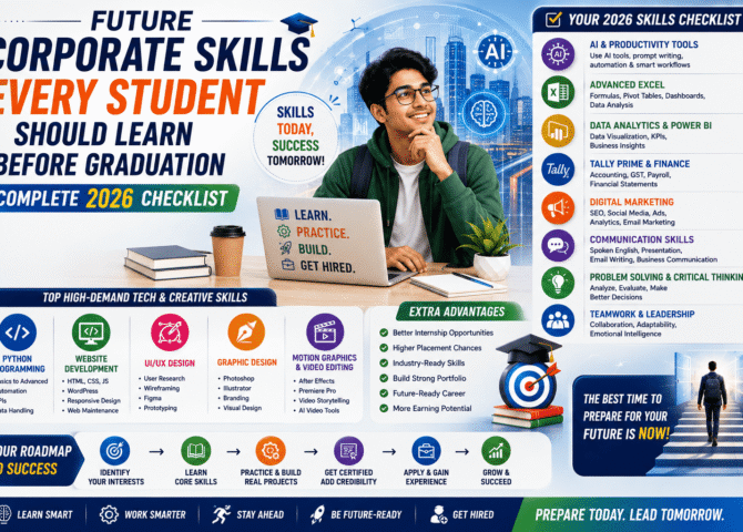 Future Corporate Skills Every Student Should Learn Before Graduation (Complete 2026 Checklist)
